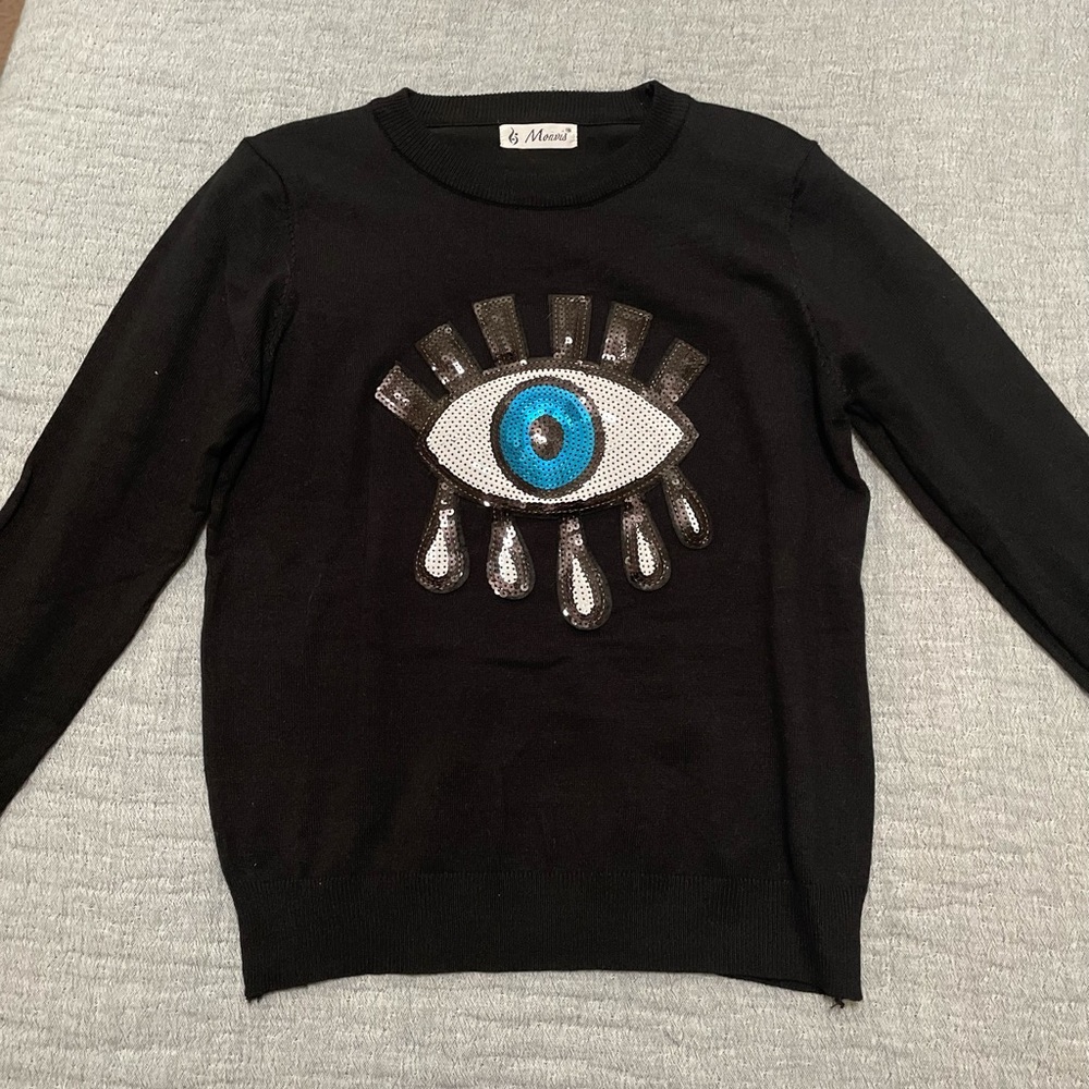 Knit Set with Evil Eye Sparkle Detailing.